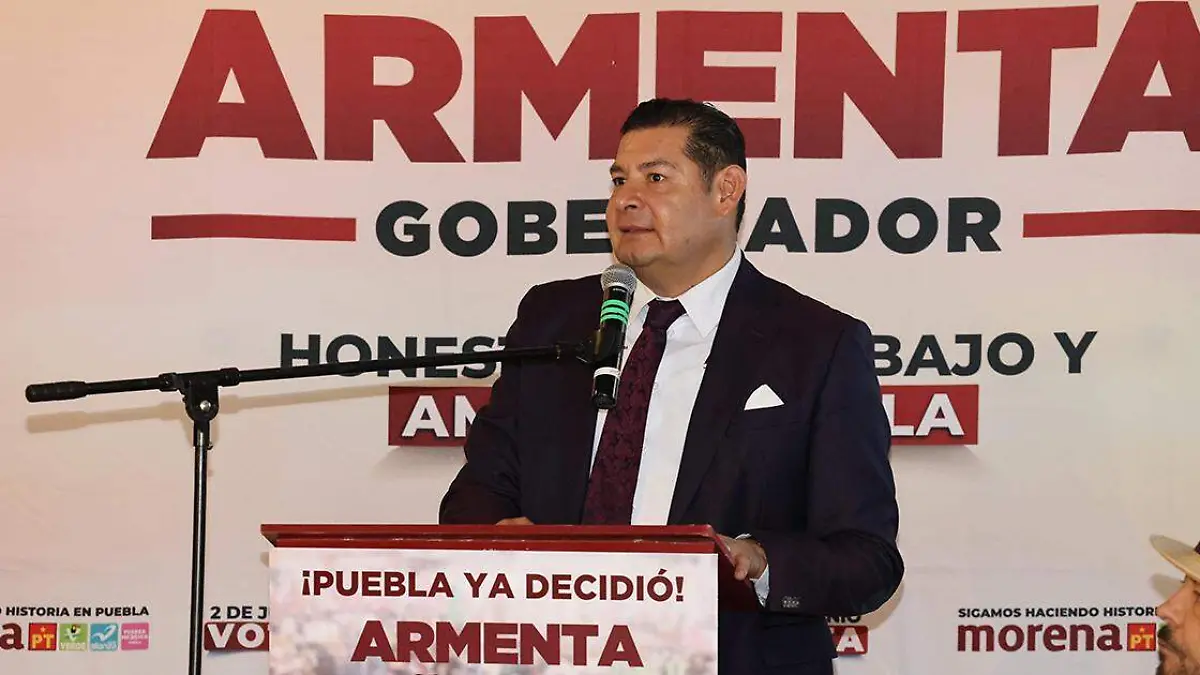 El candidato a la gubernatura, Alejandro Armenta Mier